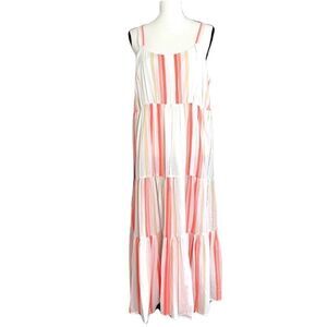 For The Republic Striped Tiered Sleeveless Dress